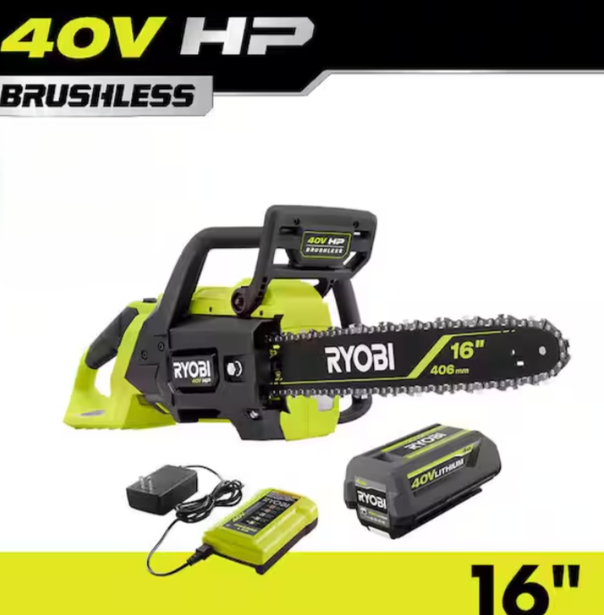 Ryobi 40V HP Brushless 16" Chainsaw