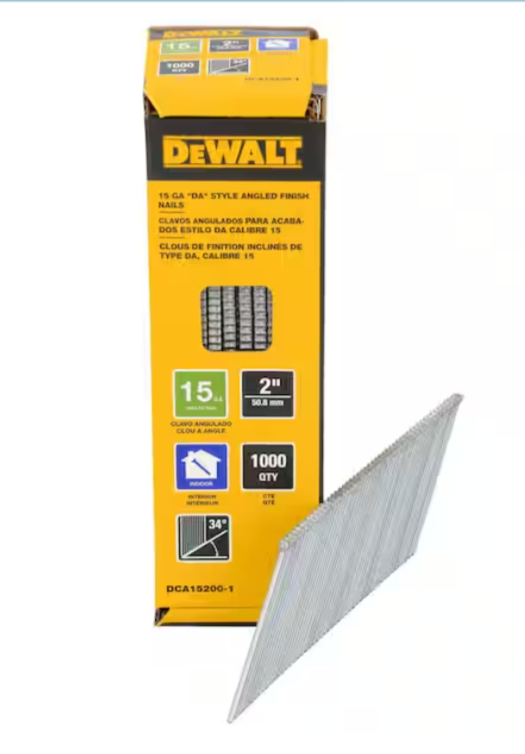 DEWALT 15-Gauge Angled Finish Nails
