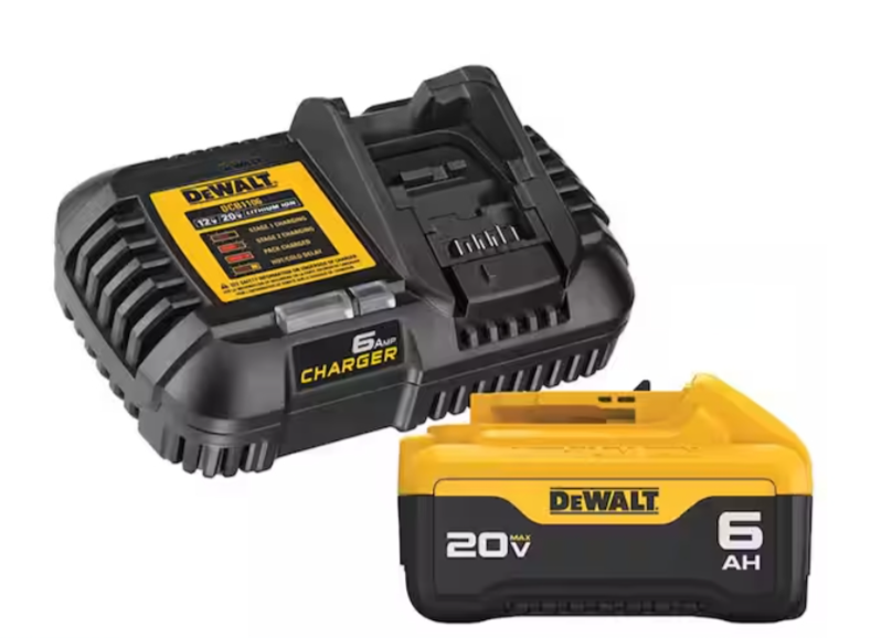 DeWalt 20V MAX 6Ah Battery & Charger Kit