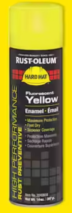 Rust-Oleum Hard Hat Fluorescent Yellow Enamel Spray