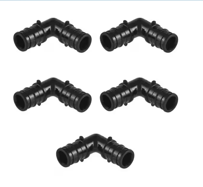 Plastic Elbow Hose Connectors (Pack of 5)