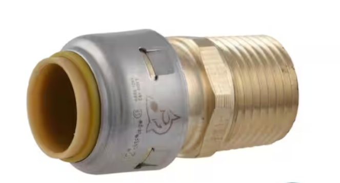 Brass Push-to-Connect Fitting