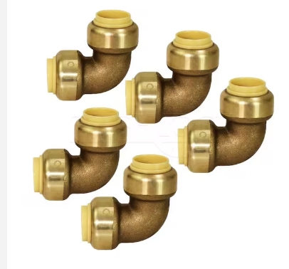 Brass Push-to-Connect Elbow Fittings (5-Pack)