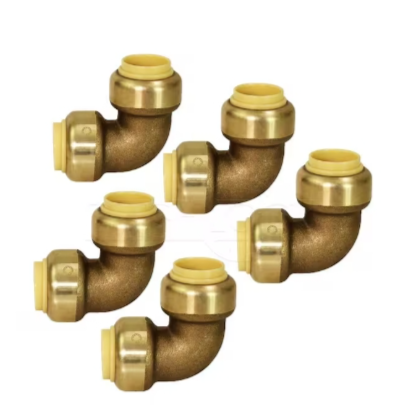 Brass Push-to-Connect Elbow Fittings Set