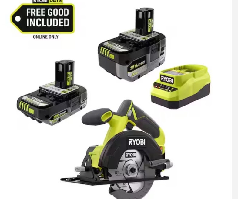 Ryobi 18V Cordless Circular Saw Kit
