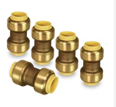 Brass Push-to-Connect Couplings (5 Pack)