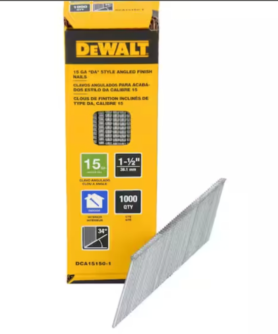 DEWALT 15 GA Angled Finish Nails