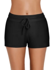 Women's Black Drawstring Shorts