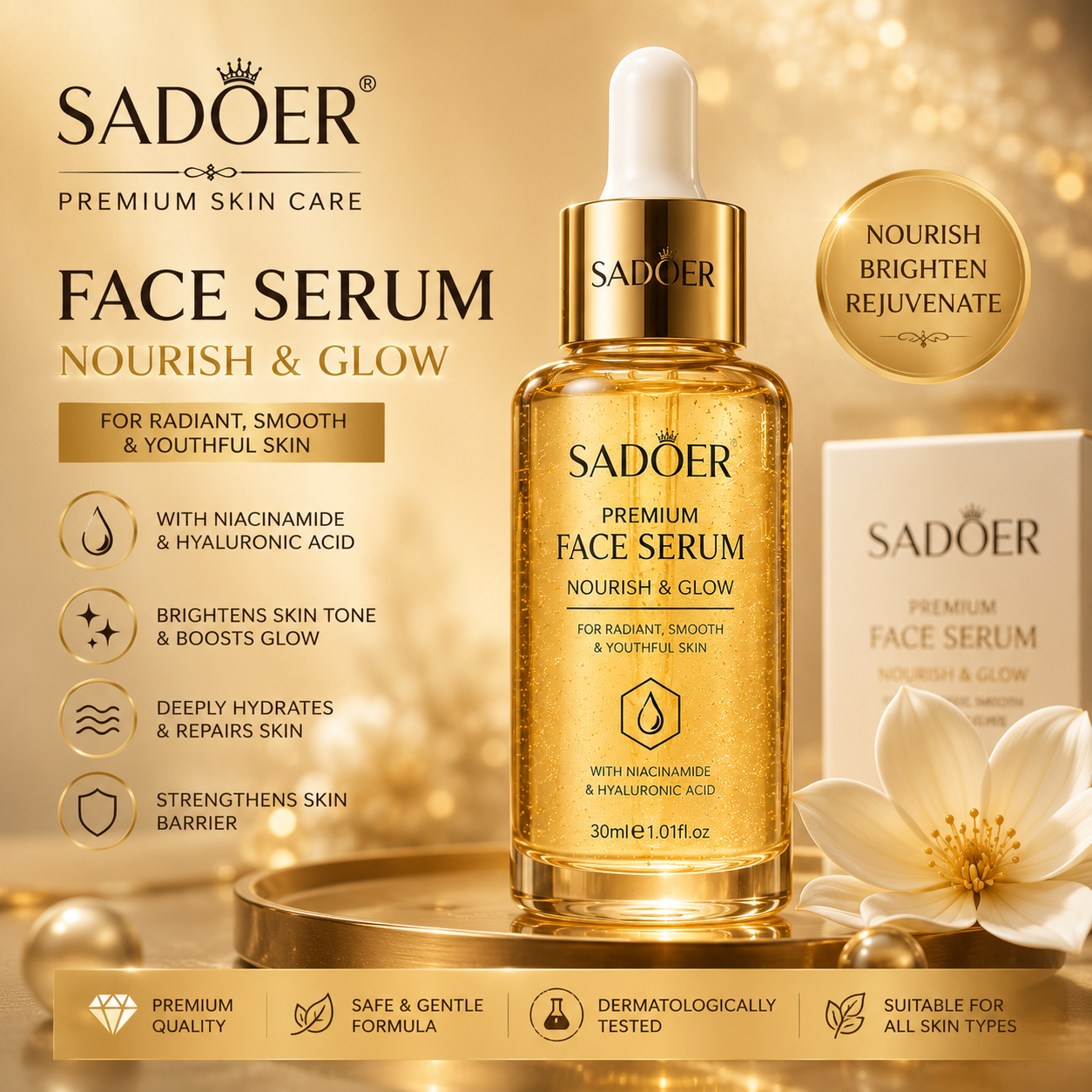 Sadoer Face Serum Nourish & Glow
