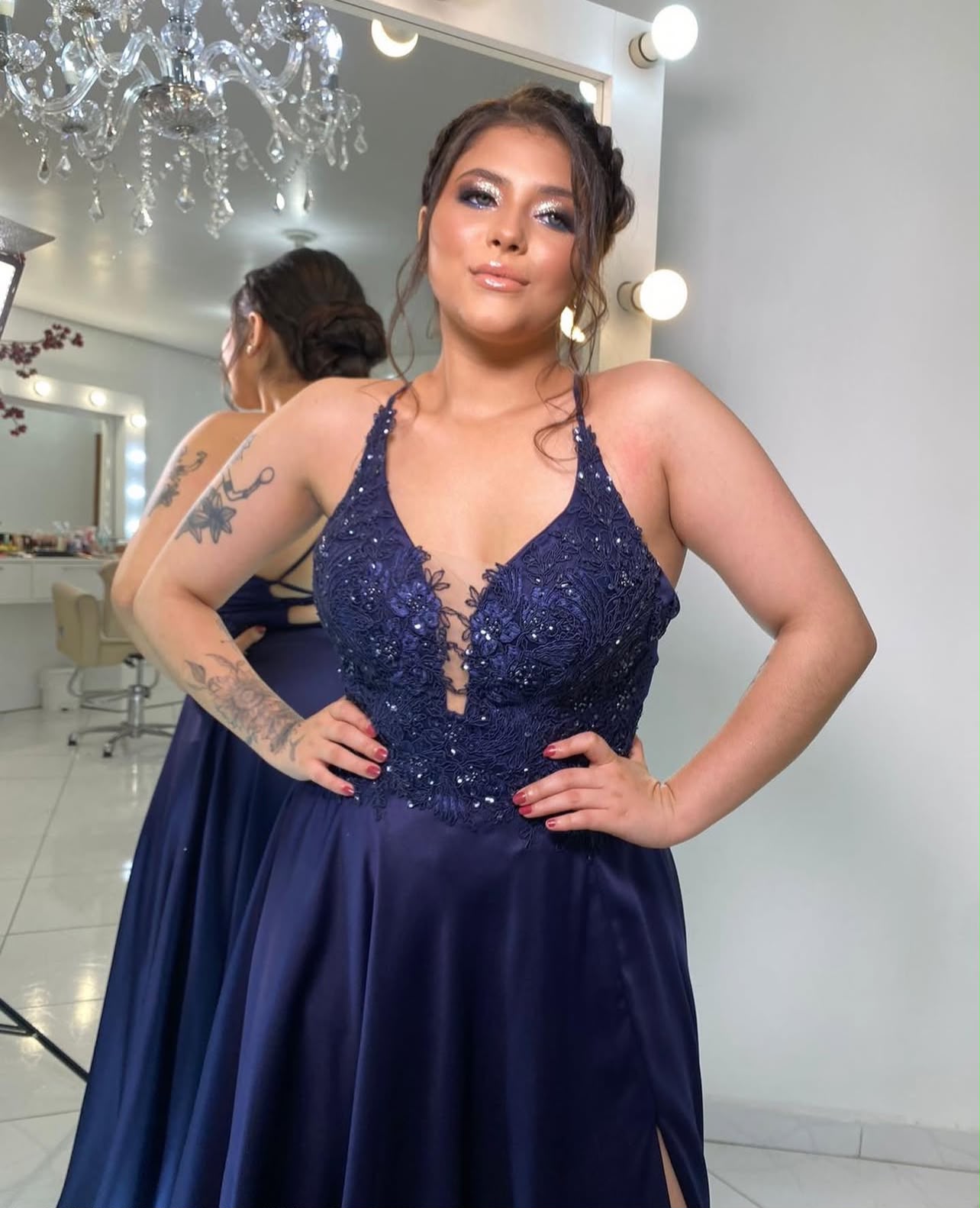 Vestido Azul Marinho tamanho M