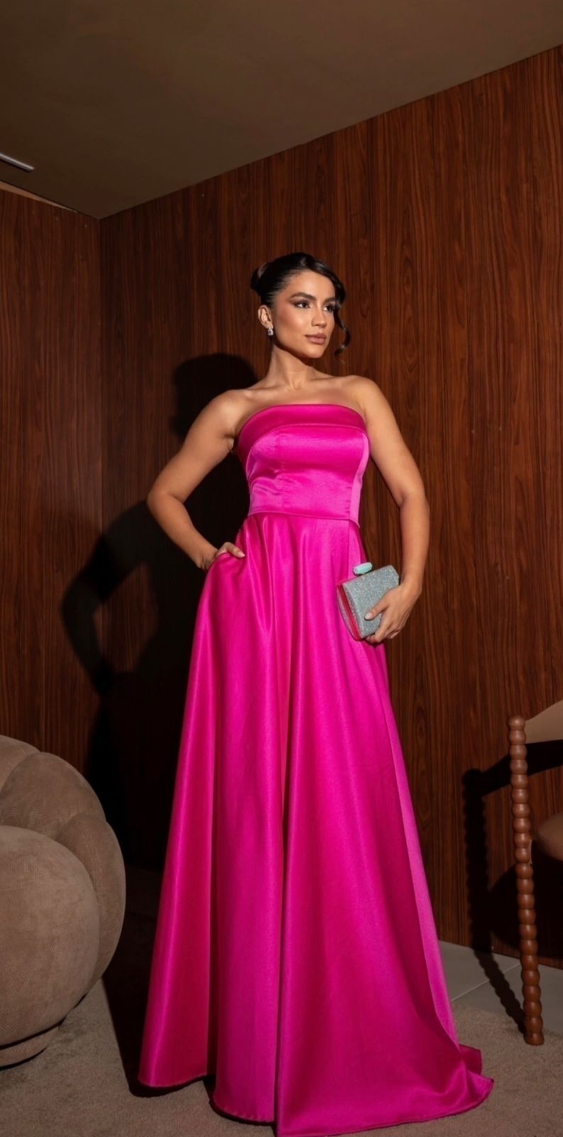 Vestido Rosa Pink tamanho M 