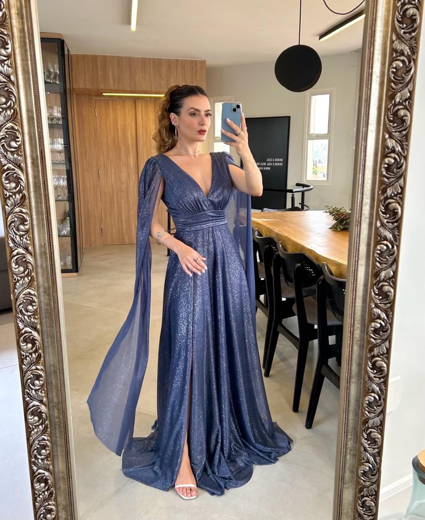 Vestido Azul Marinho tamanho GG