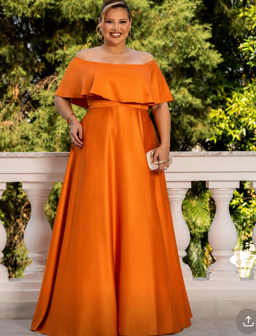 Vestido Laranja tamanho 48