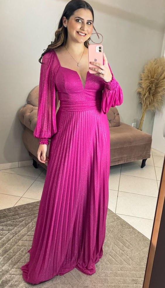 Vestido Rosa Pink Tamanho M 