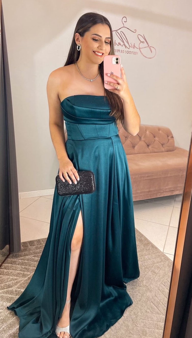 Vestido Verde Esmeralda Tamanho M 