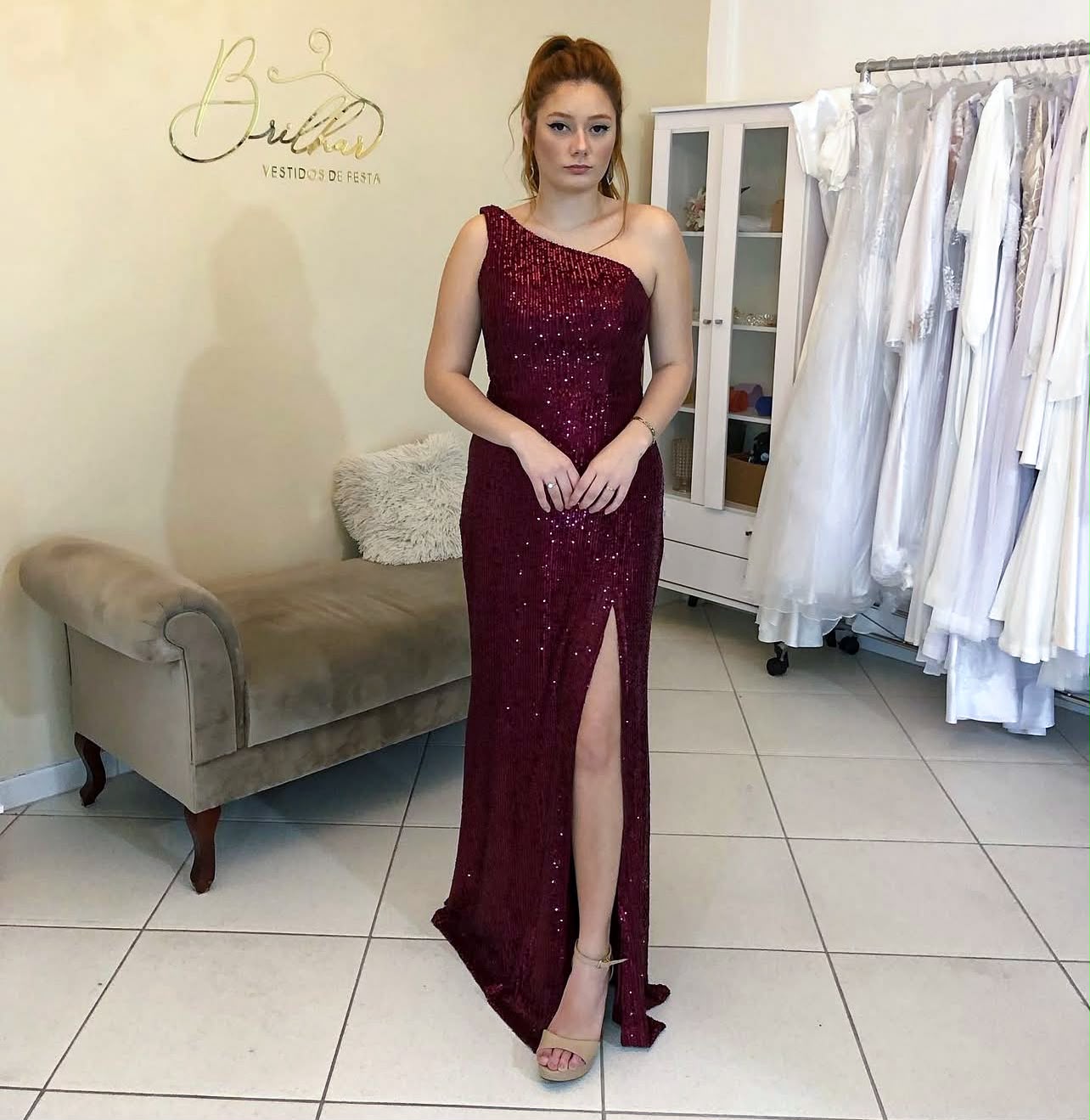 Vestido Marsala Tamanho G