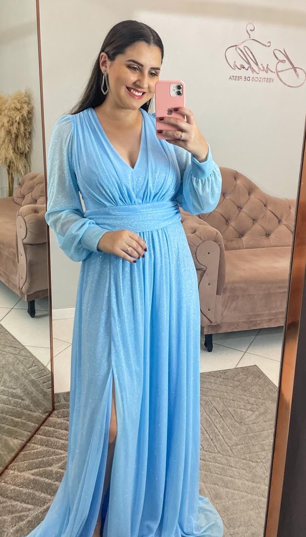 Vestido Azul Serenity Tamanho M 