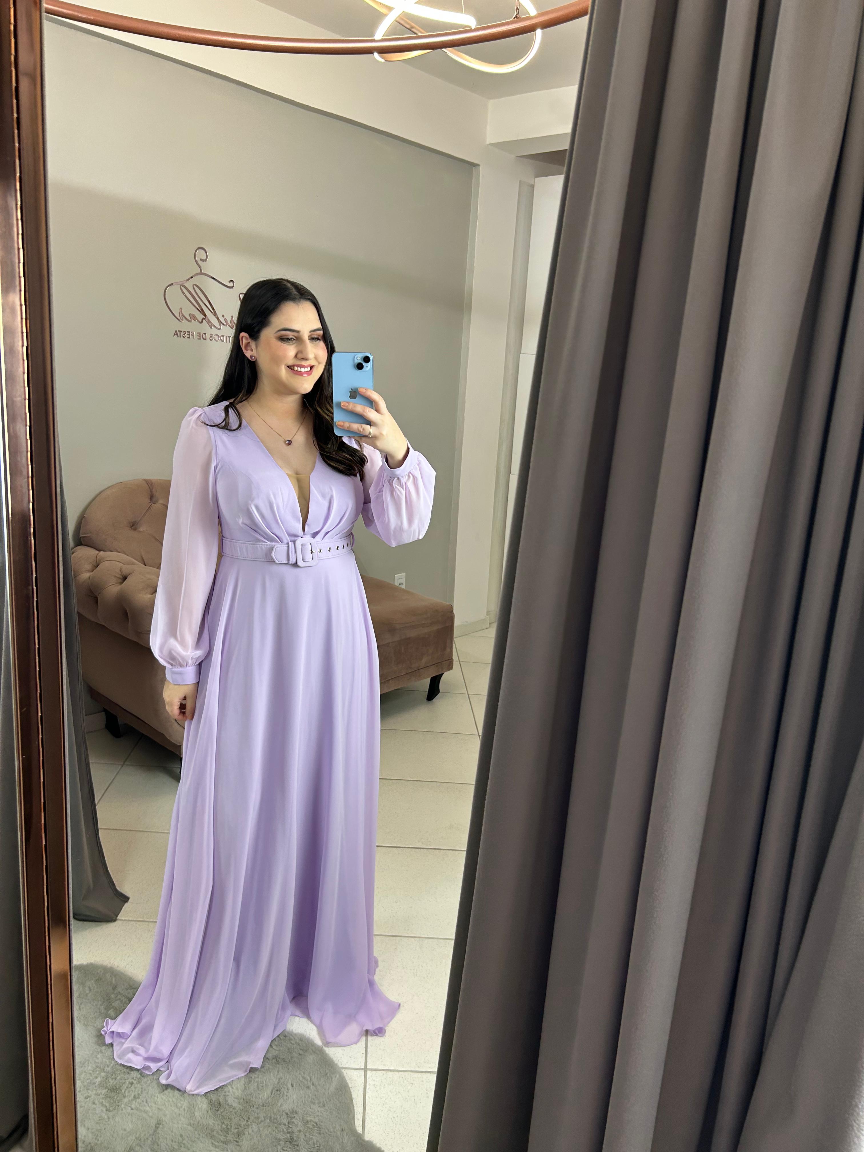 Vestido Lavanda Tamanho M