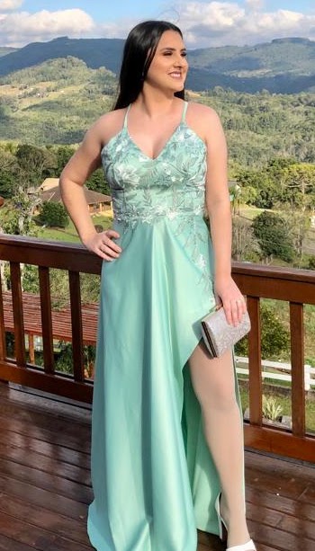 Vestido Verde Menta tamanho M