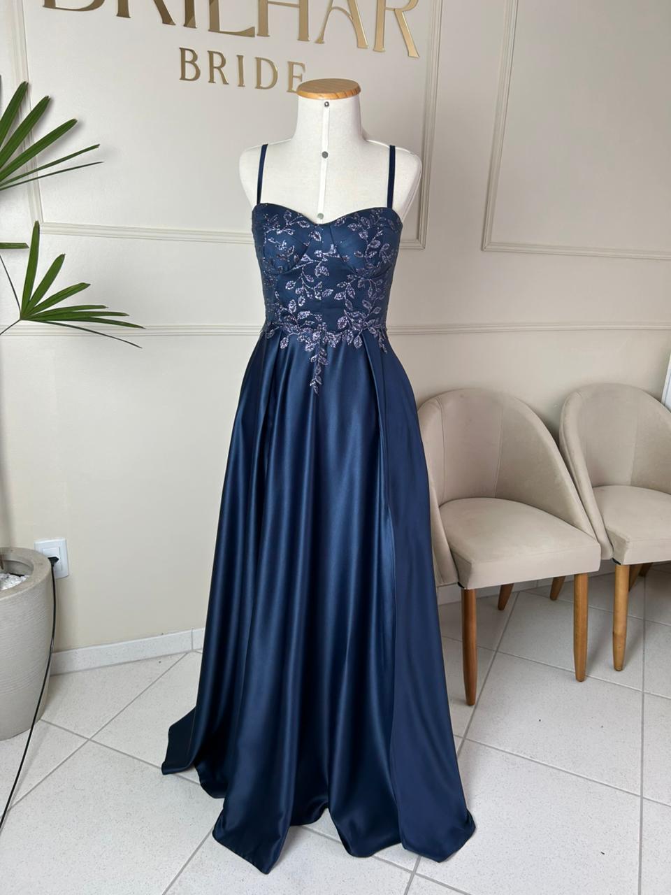Vestido Azul Marinho tamanho G
