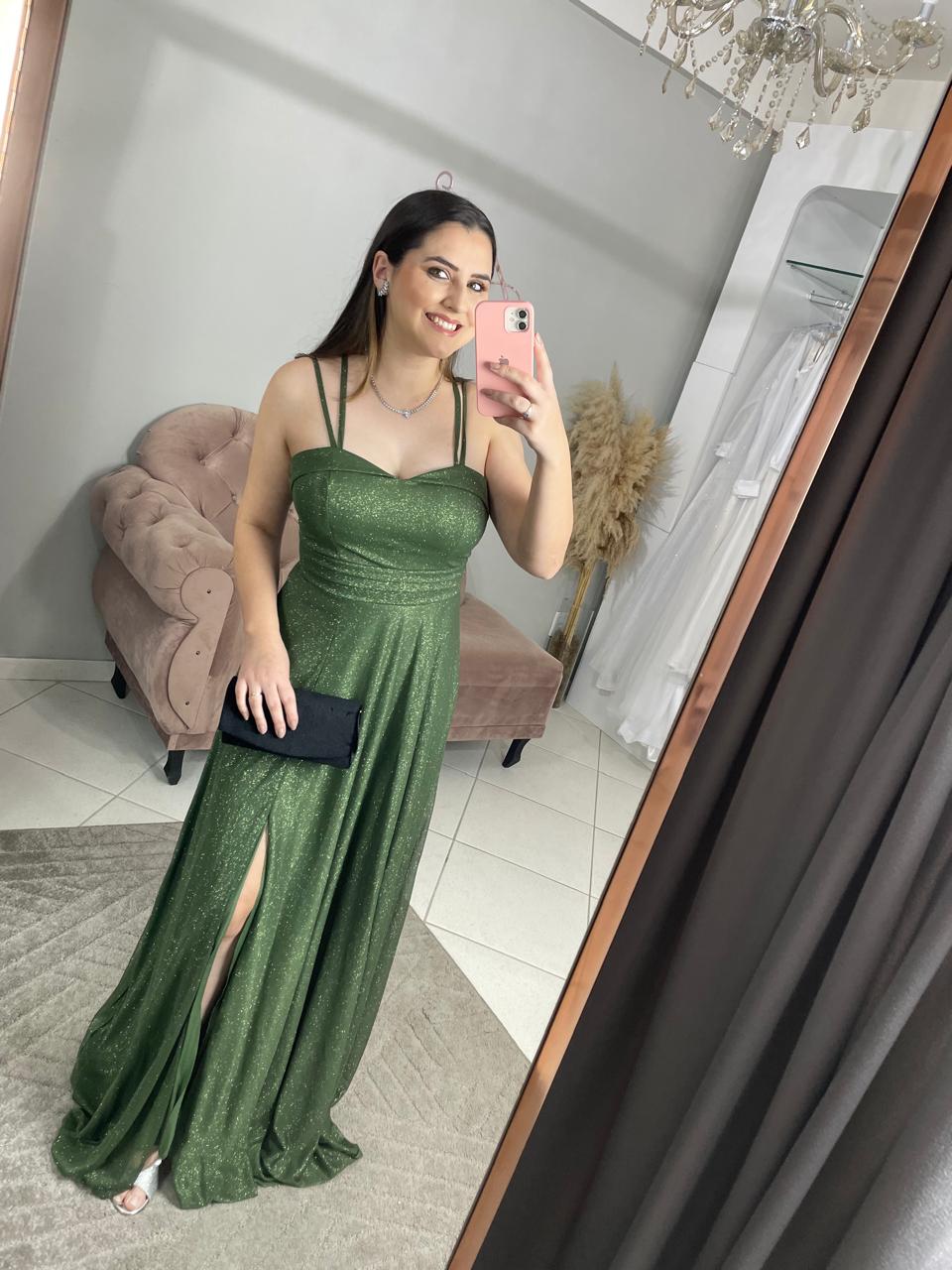 Vestido Verde Oliva Tamanho P