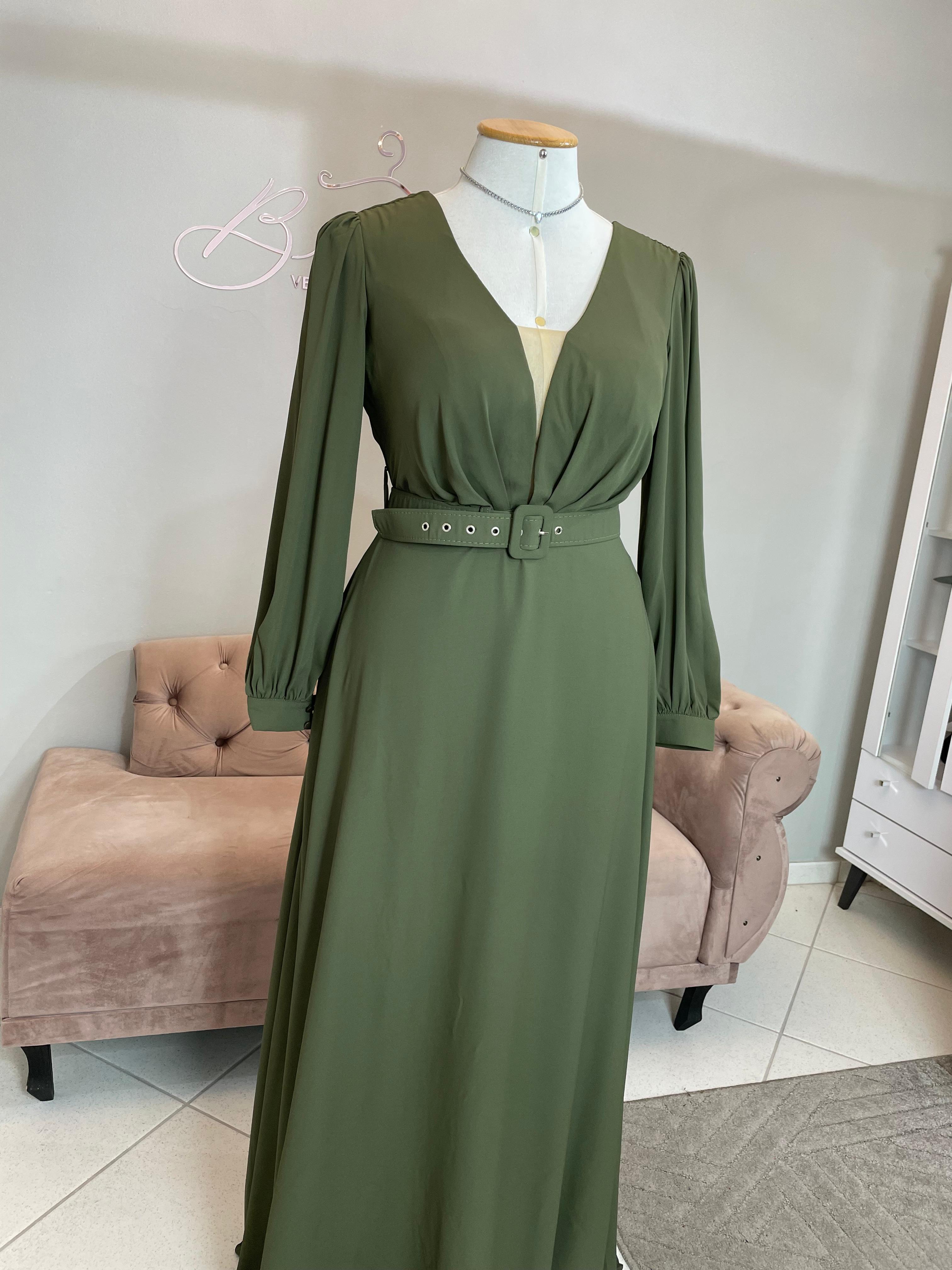 Vestido Verde Oliva Tamanho 50