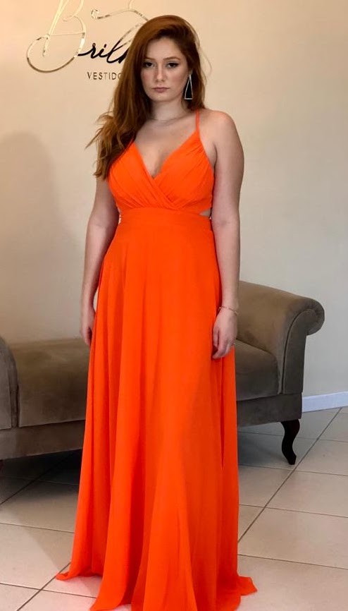 Vestido Laranja Tamanho M
