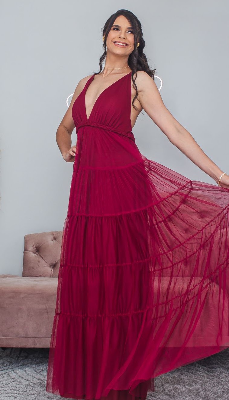 Vestido Marsala Tamanho M