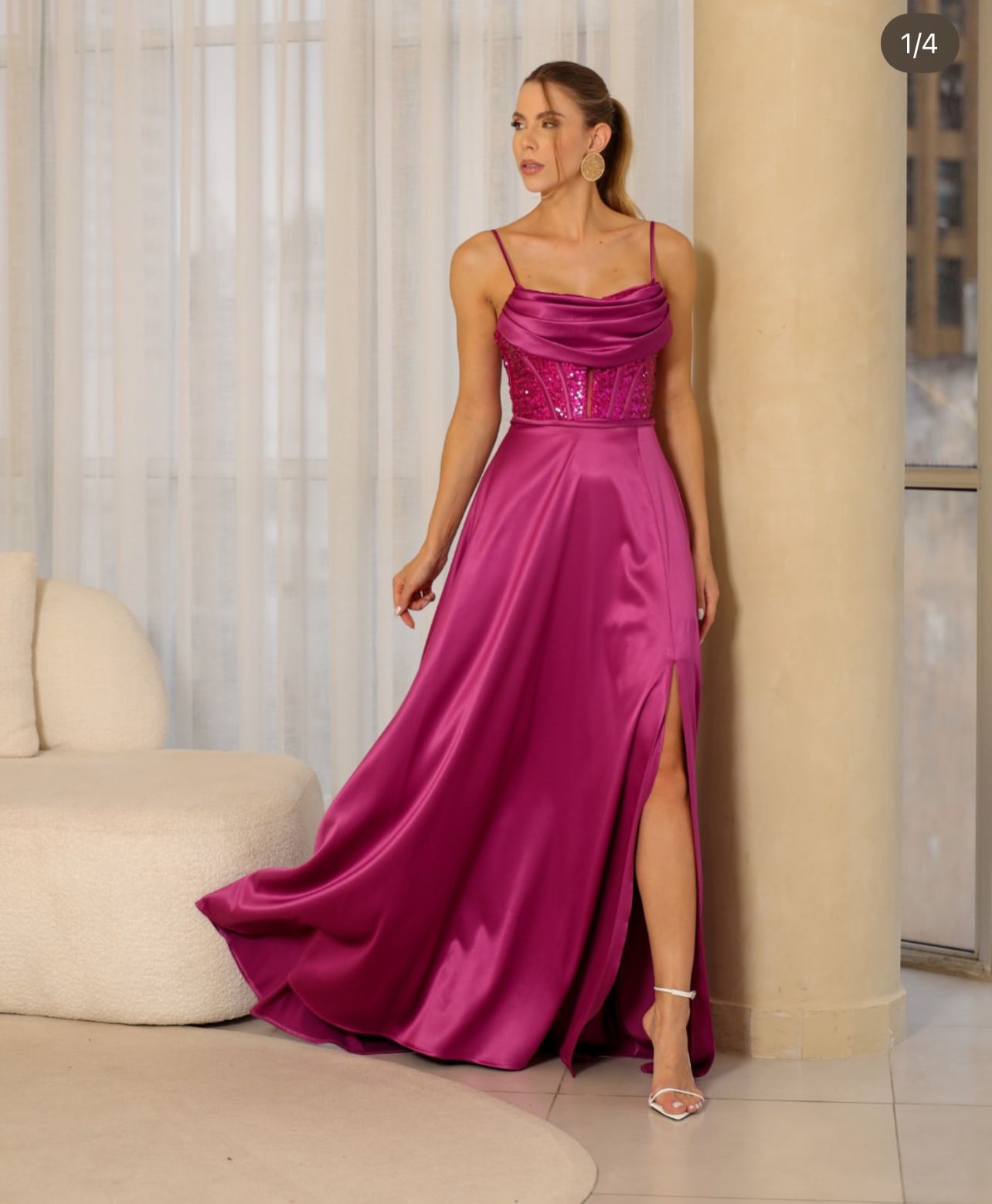 Vestido Rosa pink tamanho M 