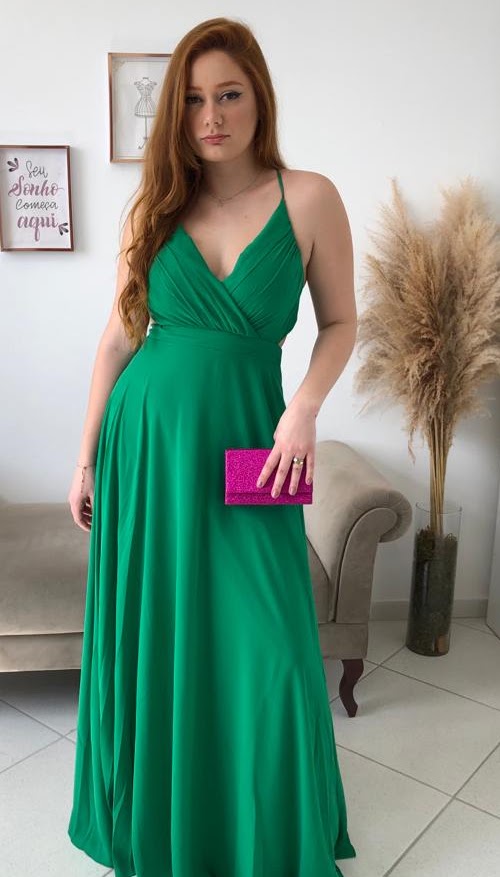 Vestido Verde bandeira Tamanho M