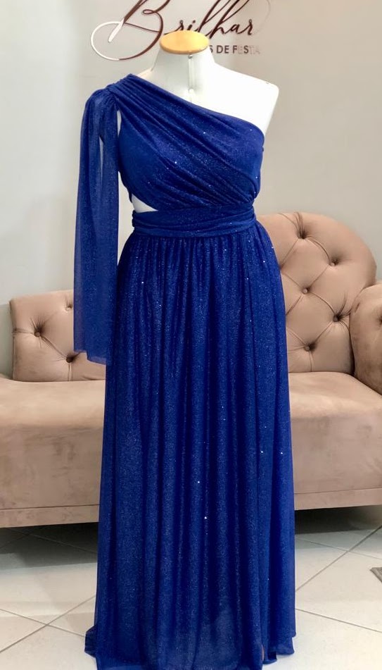 Vestido Azul Royal Tamanho GG