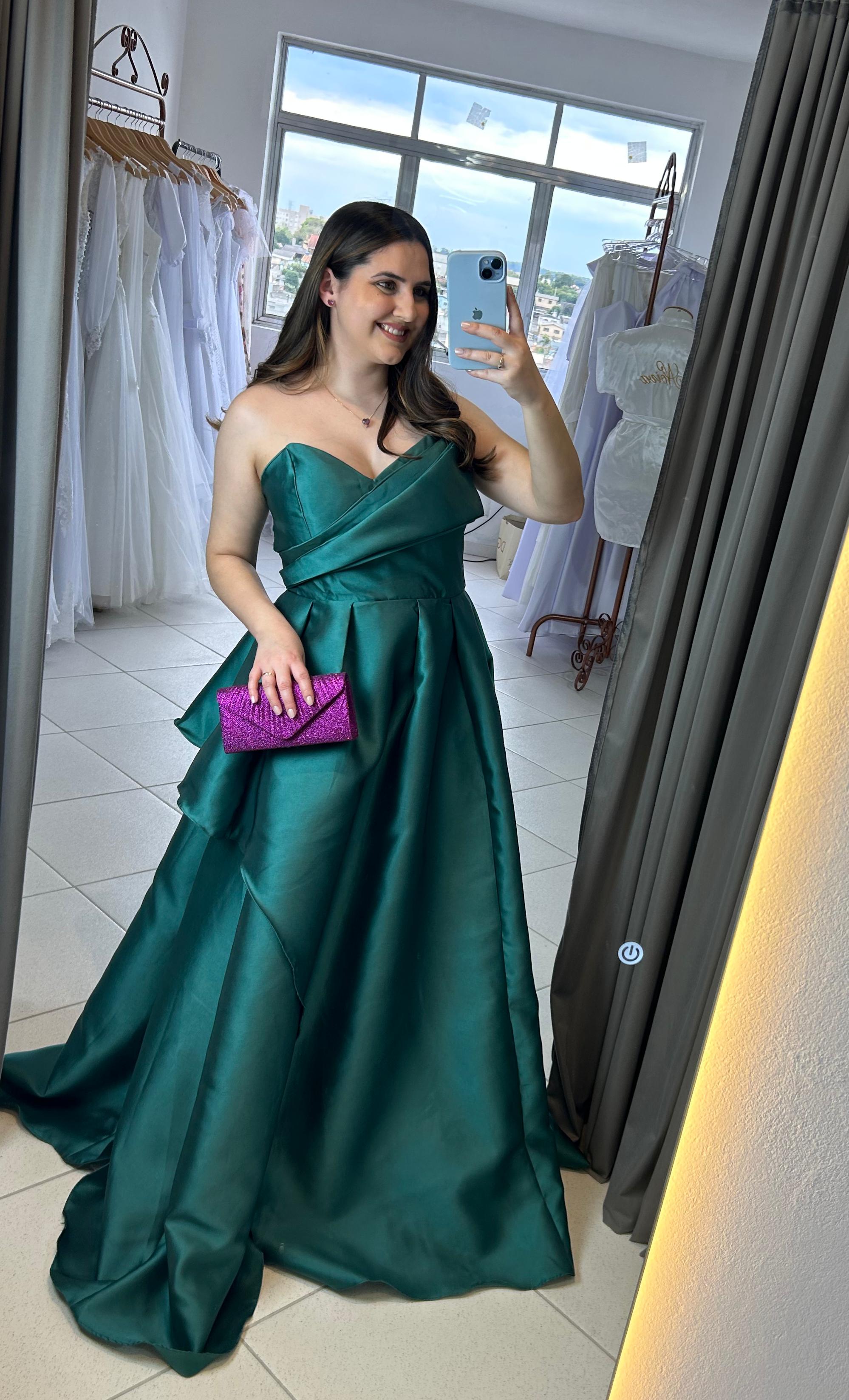Vestido Verde Esmeralda tamanho G