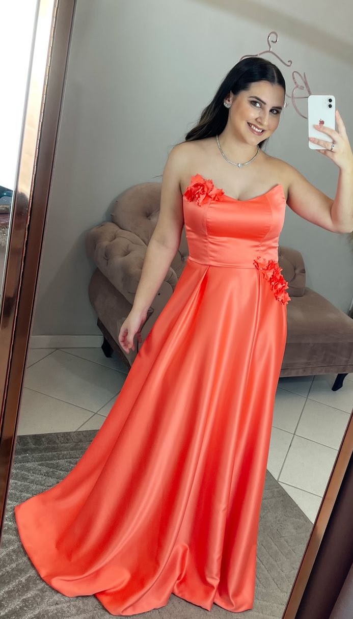 Vestido Coral Tamanho G