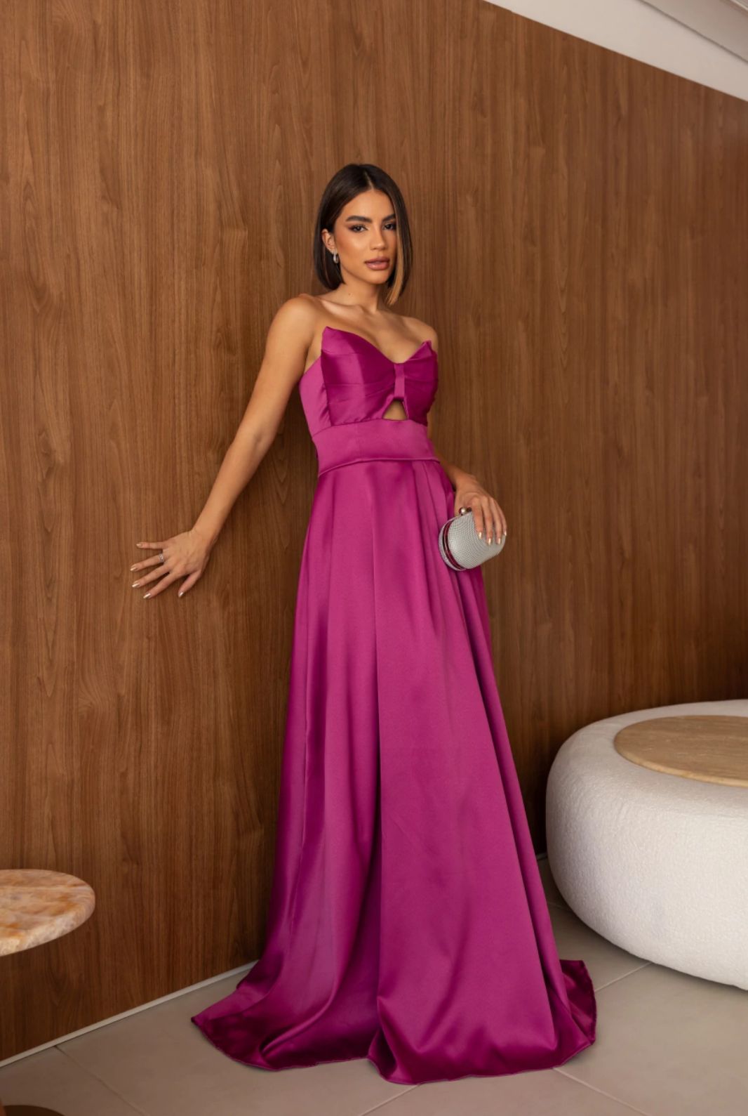 Vestido Rosa Fúcsia tamanho M