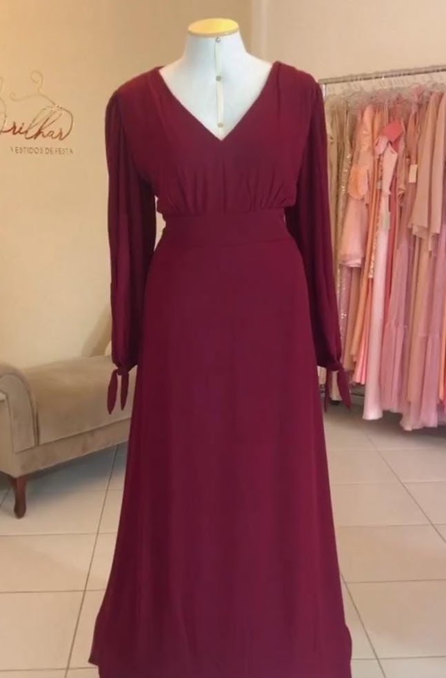 Vestido Marsala Tamanho 54