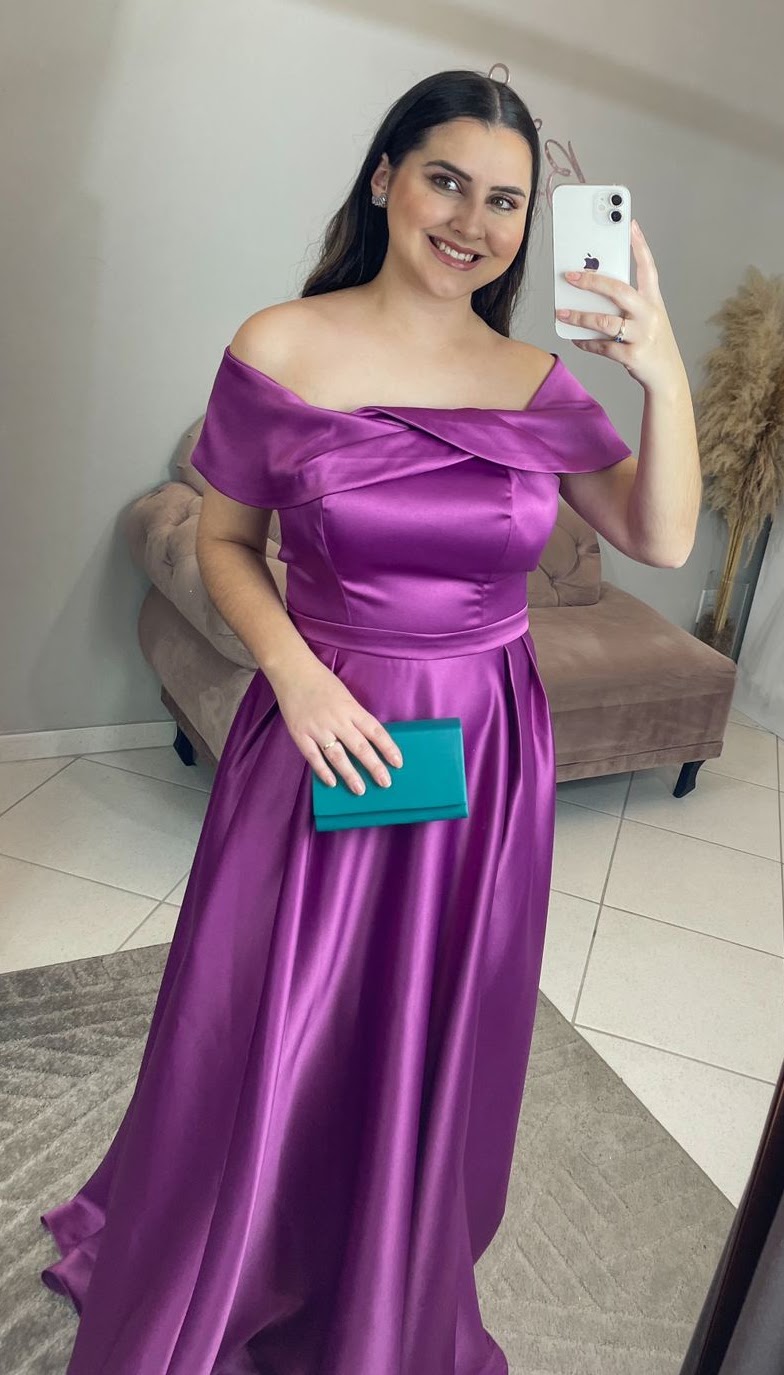 Vestido Violeta Tamanho M