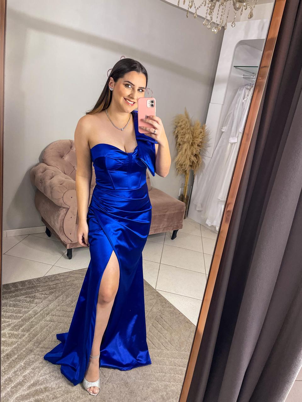 Vestido Azul Royal Tamanho M