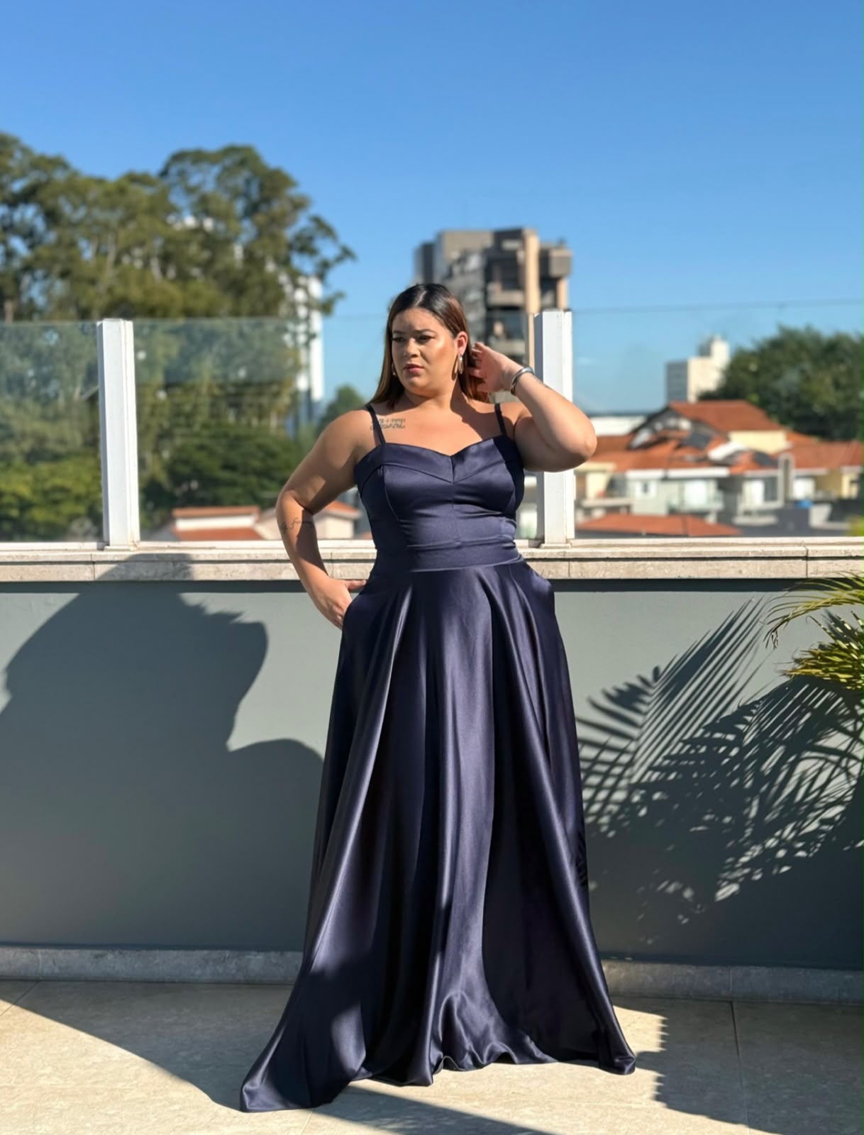 Vestido Azul Marinho tamanho 50
