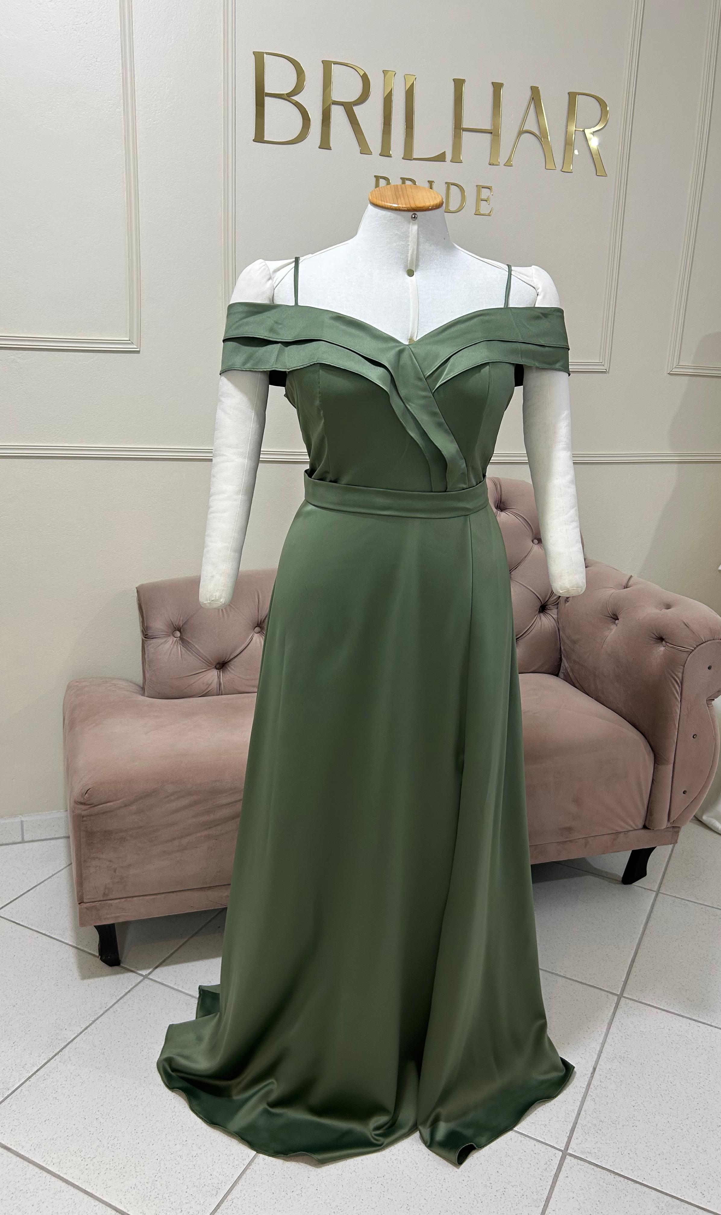 Vestido Verde oliva tamanho 50