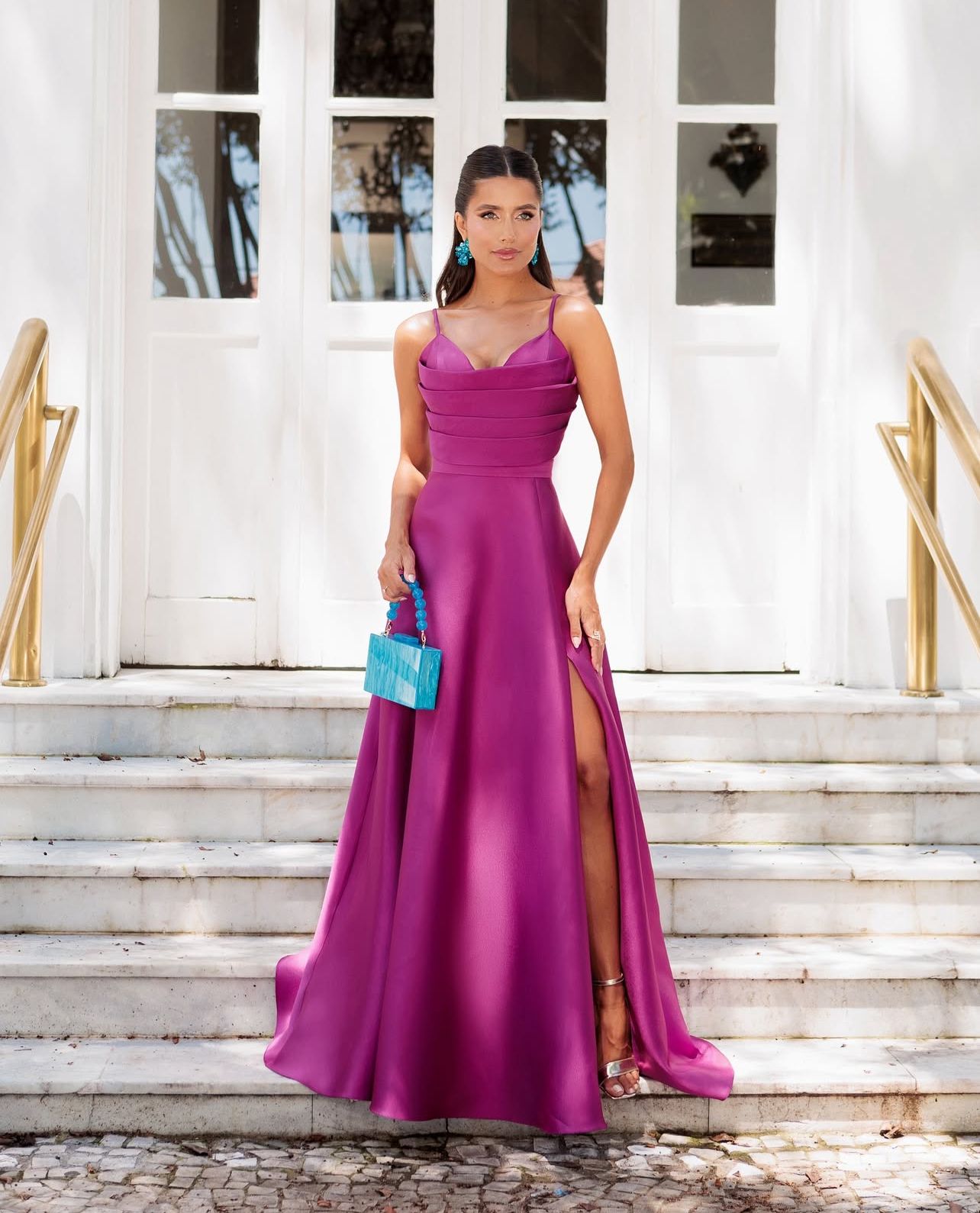 Vestido Rosa Fúcsia tamanho M