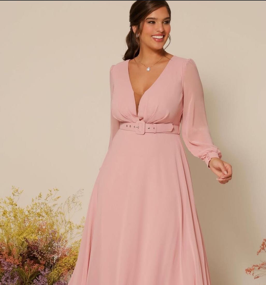 Vestido Rosé Tamanho 48