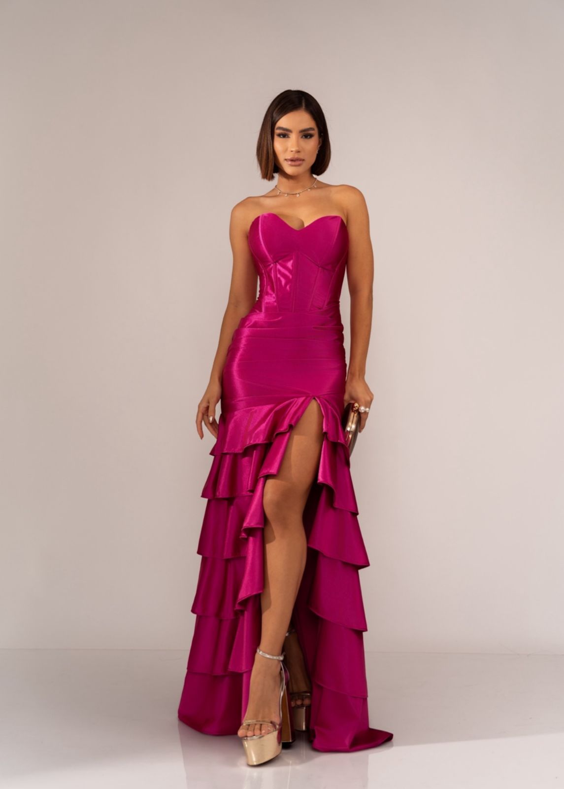 Vestido Rosa Fúcsia tamanho G 