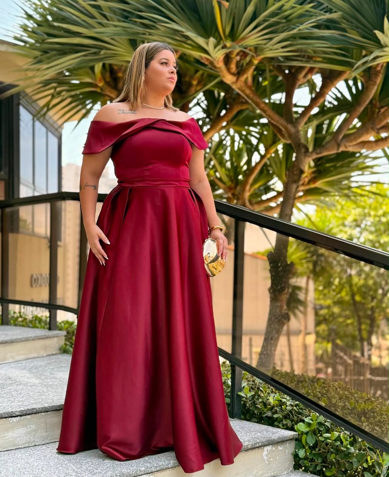 Vestido Marsala Tamanho GG