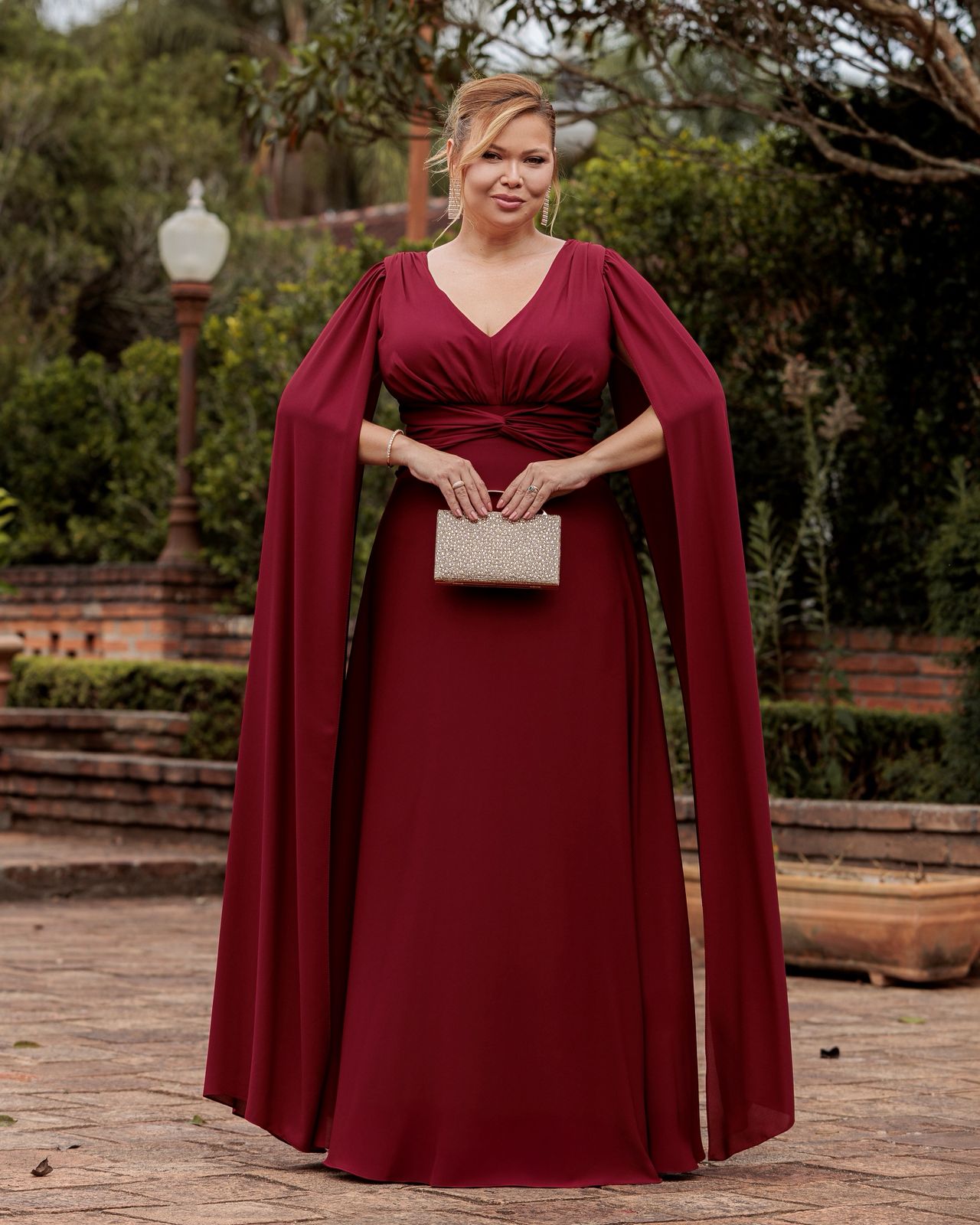 Vestido Marsala tamanho 50