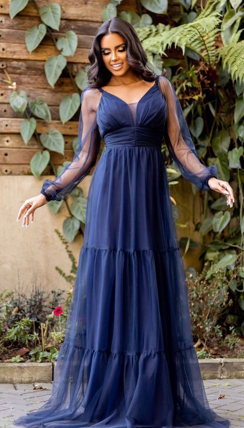 Vestido Azul Marinho tamanho M