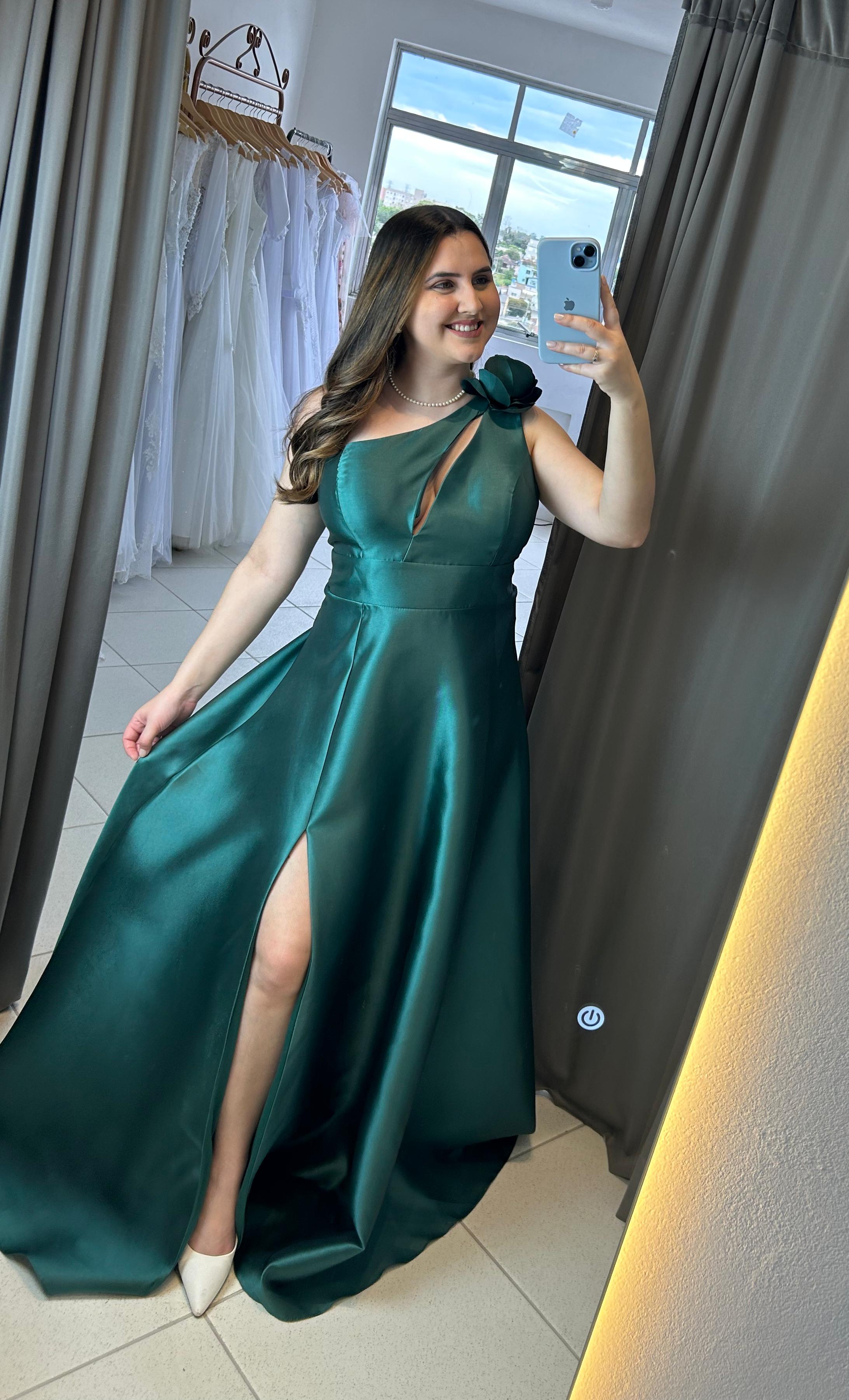Vestido Verde Esmeralda tamanho GG
