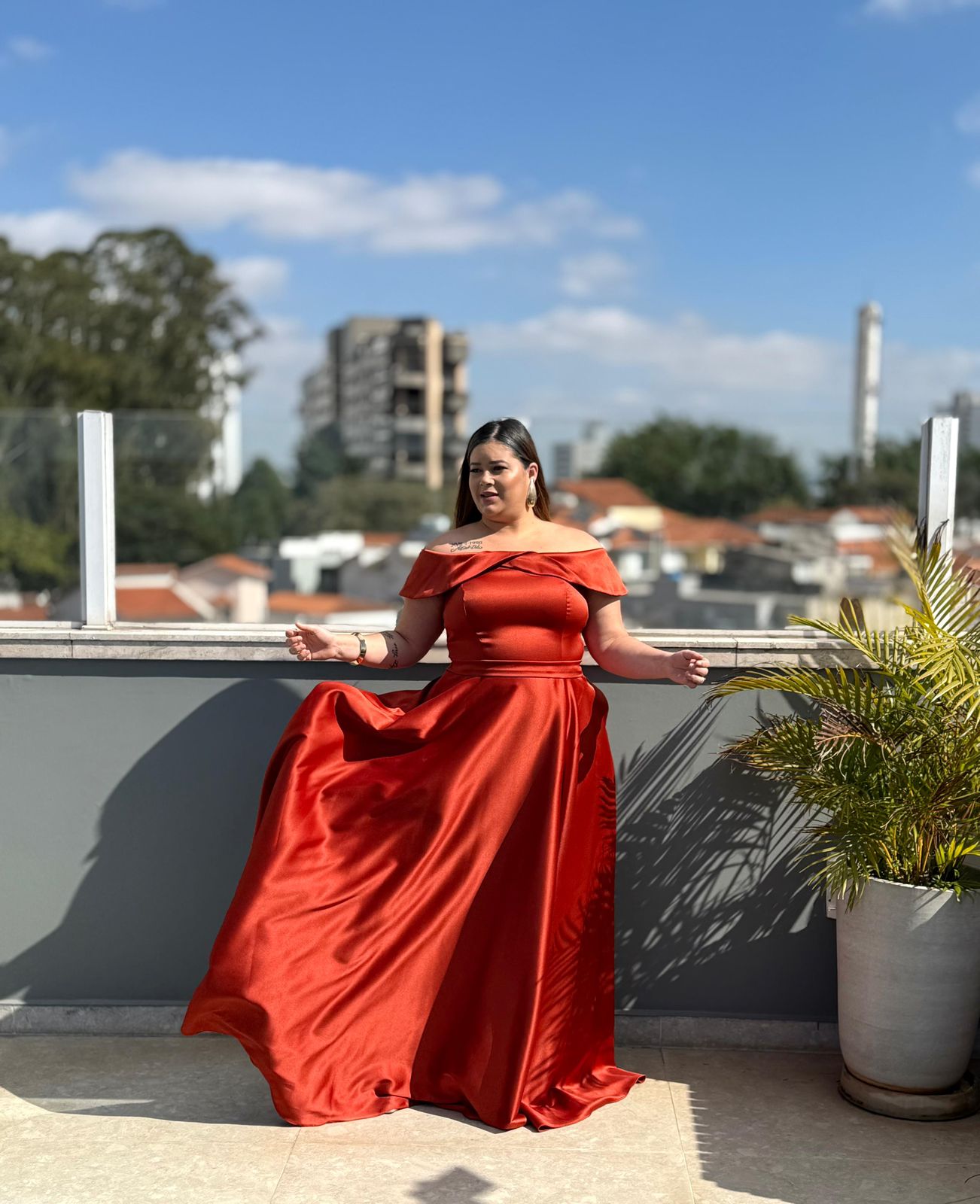 Vestido Terracota tamanho 52
