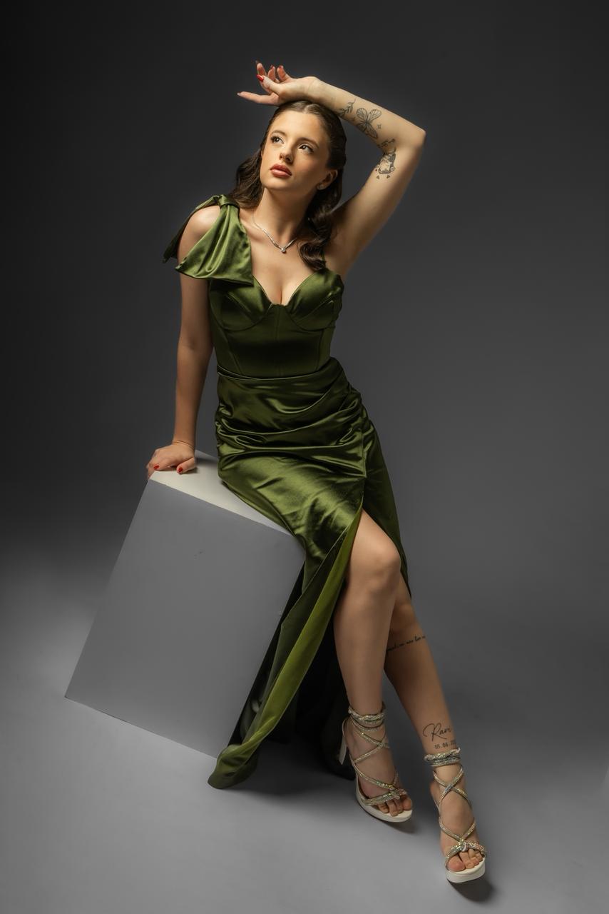 Vestido Verde Oliva Tamanho P