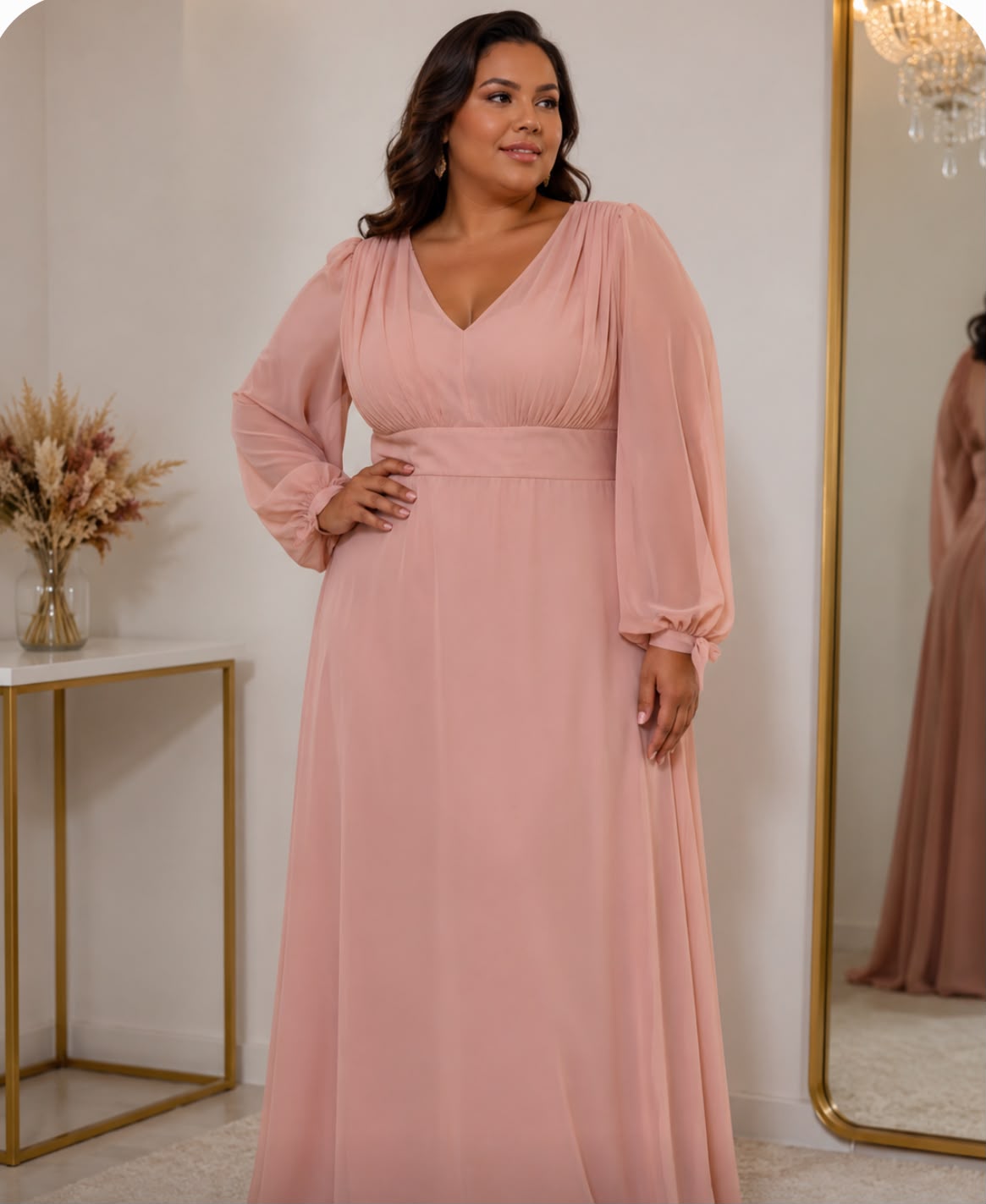 Vestido Rosé Tamanho 50