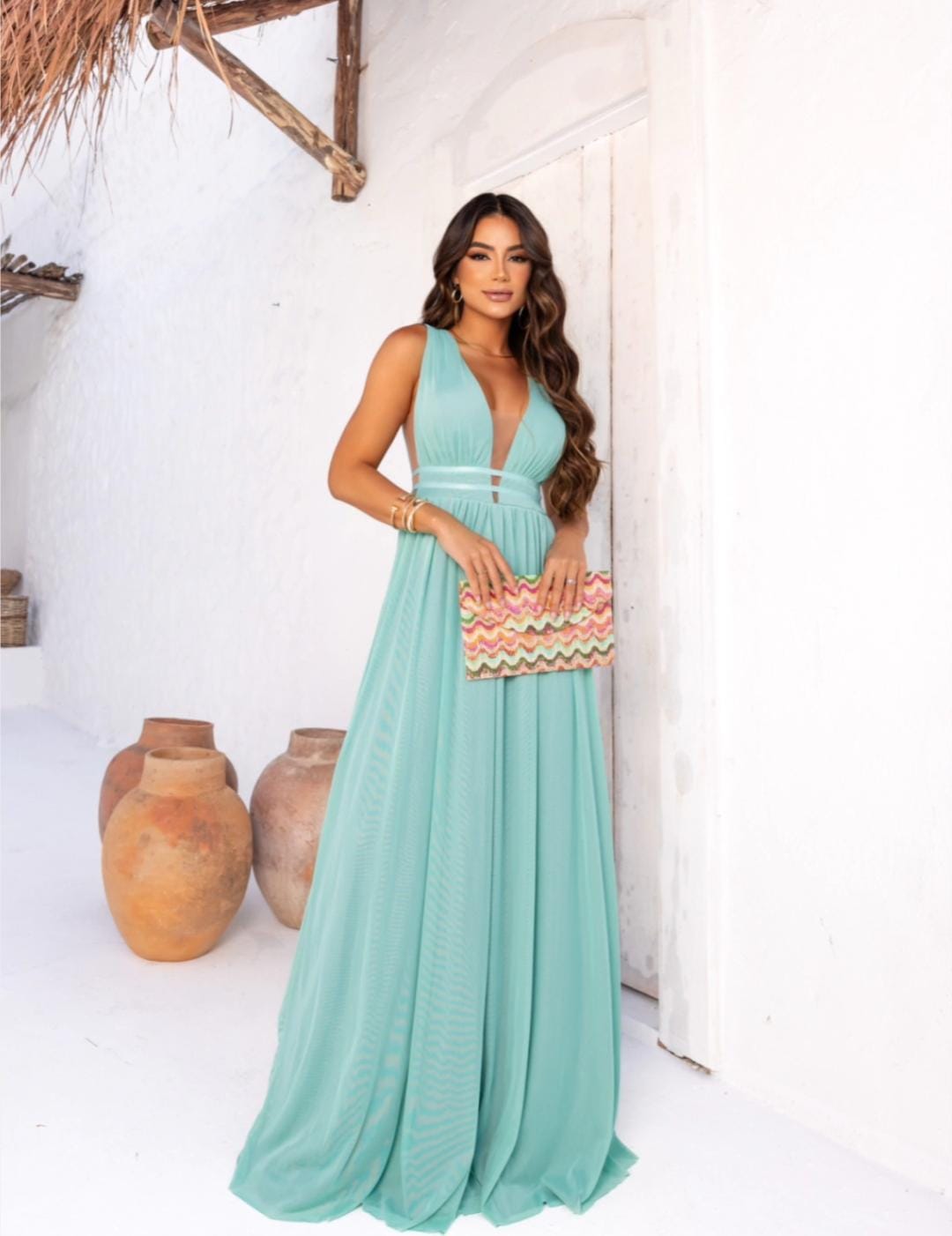 Vestido Verde Menta tamanho G